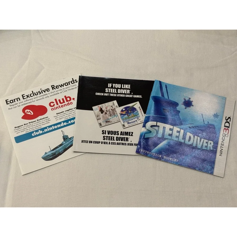 Steel Diver Nintendo 3DS Game‎ Complete with Case and Manuals